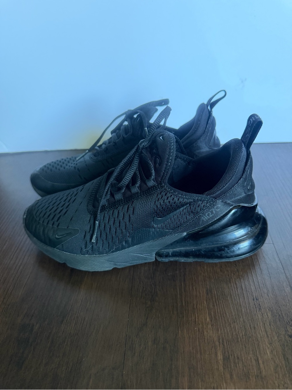 Size 7 Nike Black Air Max 270 Sport Sneakers Black